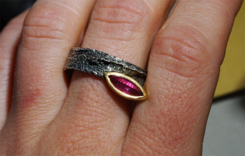 Rubin Silber Ring